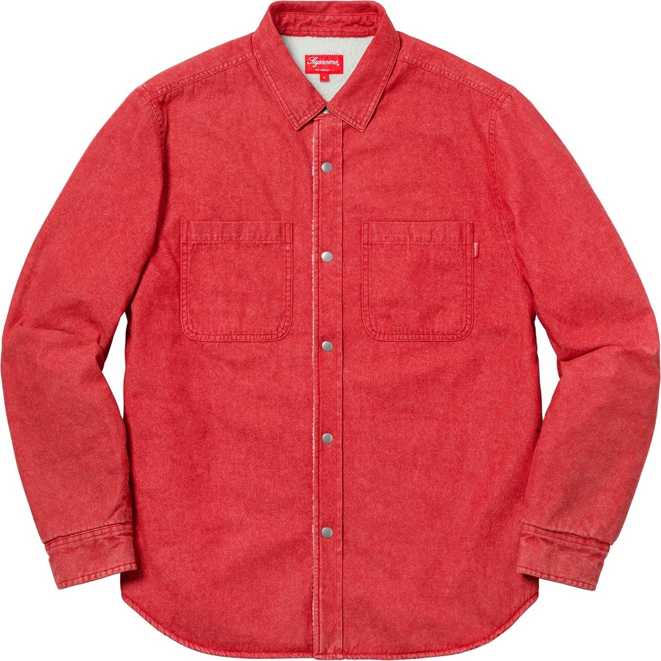 Sherpa Lined Denim Shirt view 11